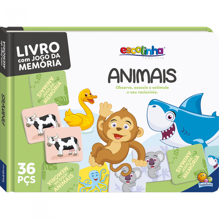 Jogo de Memória Escolinha Animais Xalingo - Casa & Vídeo